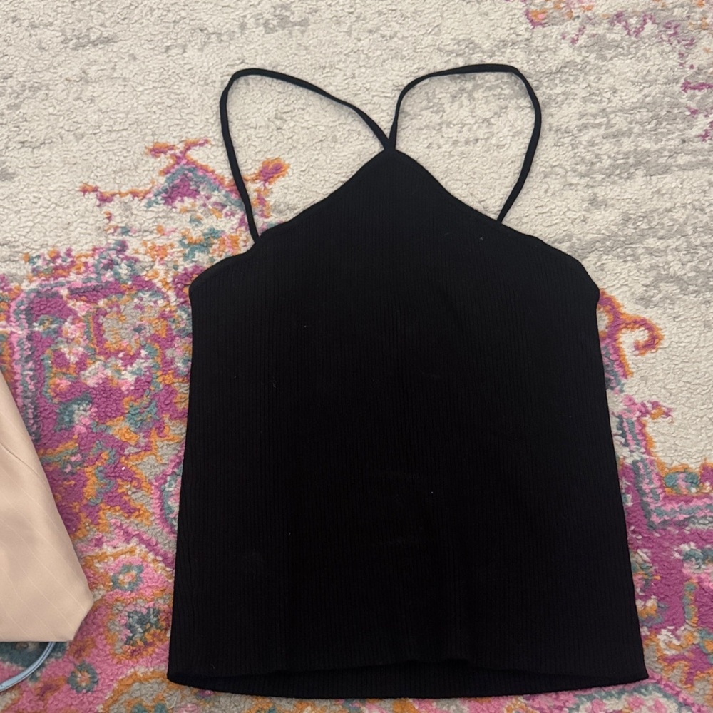 Black Strappy Women's Top